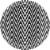 Kroger® Entertainment Essentials Cat Eyes Chevron Paper Plates - Black / White Perspective: back