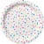 Kroger® Entertainment Essentials Geo Confetti Paper Plates - White Perspective: back