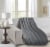 Everyday Living Microplush Throw - Gray Perspective: back