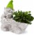 The Joy of Gardening Mossy Planter Gnome Statue Perspective: back