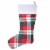 Holiday Home Christmas Stocking Monogram A  - Plaid Perspective: back