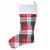 Holiday Home Christmas Stocking Monogram G - Plaid Perspective: back