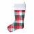 Holiday Home Monogram L Christmas Stocking - Plaid Perspective: back