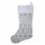 Holiday Home™ Gray Fairaisle Monogram Christmas Stocking - K Perspective: back