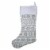 Holiday Home™ Gray Fairaisle Monogram Christmas Stocking - T Perspective: back