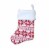 Holiday Home Fair Isle Monogram H Mini Christmas Stocking - Red Perspective: back