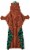 Holiday Home Hooded Bear Throw Blanket Perspective: back