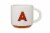 Clayart Clay Letter Monogram Mug Perspective: back