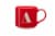 Clay Art Monogram Mug Red Perspective: back