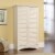Sauder Harbor View Storage Cabinet in Antiqued White Perspective: back