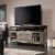Sauder Canal Street Northern Oak Metal 60  TV Stand Perspective: back