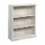 Sauder Misc Storage Contemporary 3-Shelf Wood Bookcase in White Plank Perspective: back