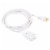 GE 6' 3-Outlet Polarized Indoor Extension Cord White Perspective: back