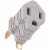 Polarized 2-Prong to 3-Prong Grounding Adapter, Gray, 58900 Perspective: back