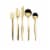 Towle Living Forged Shea Flatware Set - Gold Perspective: back