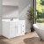 Wyndham 36-Inch 2-Door Bathroom Wood Vanity Without Top in White Perspective: back