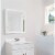 Classic 24-Inch Wood Medicine Cabinet in White Perspective: back
