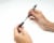 Zebra F-301 Fine Point Stainless Steel Ball Point Pen - Black Perspective: back