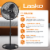 16-In. Oscillating Stand Fan, Black Perspective: back