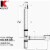 Keeney Rough Brass Trip Lever Bath Drain with Polished Chrome Trim 606RB Perspective: back