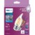Philips 6.6-Watt (75-Watt) E26 A11 Bent Candle Tip LED Light Bulbs Perspective: back