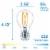 Philips Dusk to Dawn, 60Watt Replacement, A19 LED, Soft White, Clear Glass, Non-Dimmable Light Bulb Perspective: back