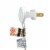 Sienna 20 Multi-Color Santa Claus LED Novelty Christmas Lights - 10 ft White Wire Perspective: back