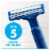 Gillette® Sensor2 Pivoting Head + Lubrastrip™ Men's Disposable Razors Perspective: back