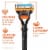 Gillette Fusion5 Men's 5-Blade Razor Blade Refills Cartridges Perspective: back