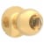 Atlas Ball Door Knob Entry - Polished Brass Perspective: back