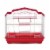 Cockatiel Flight Bird Cage- Red/White Perspective: back
