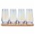 TTU Gallery Iridescent Stemless Champagne Flute Flight Set Perspective: back