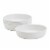 Tabletops Unlimited Smart Planet Lacey Recycled Plastic 7.12-Inch Dinner Bowls Set - White Perspective: back