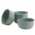 Tabletops Unlimited Smart Planet Lacey Recycled Plastic 6-Inch Cereal Bowls Set - Green Perspective: back