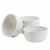 Tabletops Unlimited Smart Planet Lacey Recyclced Plastic 6-Inch Cereal Bowls Set - White Perspective: back