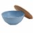 Tabletops Unlimited Smart Planet Lacey Recycled Plastic Serving Bowl with Bamboo Lid - Periwinkle Perspective: back