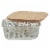 Tabletops Unlimited Smart Planet Lacey Glass Food Storage with Bamboo Lid Perspective: back