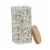 Tabletops Unlimited Smart Planet Lacey Glass Canister with Bamboo Lid Perspective: back
