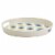 Smart Planet Striped Bamboo Fiber Round Serve Tray With Handles Perspective: back