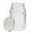 Mason Craft & More Ridge Glass Screw Lid Canister Perspective: back