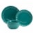 Mason Craft and More Stoneware Cafe Dinnerware Set - Teal Perspective: back