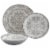 Tabletops Gallery Carrara Dinnerware Set - Gray Perspective: back