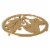 Tabletops Gallery 8 Inch Harvest Gold Metal Trivet Perspective: back