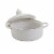 Tabletops Gallery Acorn Covered Baker – White Perspective: back