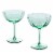 Tabletops Unlimited Coupe Glass Set - Green Perspective: back