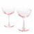 Tabletops Unlimited Coupe Glass Set - Pink Perspective: back