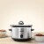 Crock-Pot® 4.5 Quart Manual Slow Cooker Stainless Steel Perspective: back