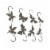 Set of 4 Rustic Metal Hook Plant Hangers Hummingbird, Bee, Butterfly, Dragonfly Perspective: back