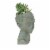 Weathered Cast Cement Young Girl Child Bust Indoor / Outdoor Head Plant Pot Planter Perspective: back