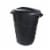 United Solutions Indoor Outdoor 32 Gal. Garbage Can w/ Lock Lid, Black (6 Pack) Perspective: back